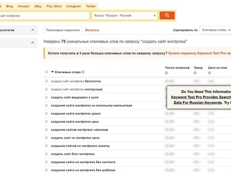 Бесплатное онлайн-исследование ключевых слов: ключевые слова: поиск правильных ключевых слов для вашего контента