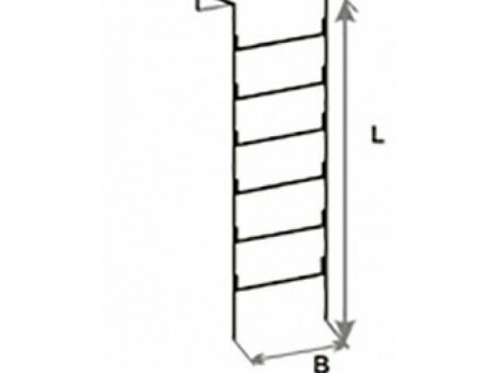Купить лестницу водопроводную / водосточную ВЛ-2 длиной 11,3 м из нержавеющей стали