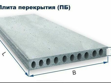 Плита перекрытия пустотная ПБ 35.10-16 - цена, характеристики, купить в Москве | Название магазина