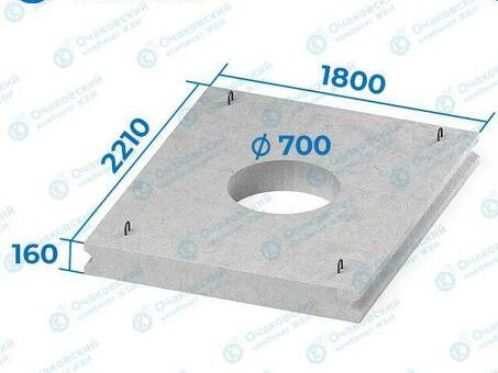Плита перекрытия каналов и камер ВП-22-18 с центральным отверстием 700 мм - купить недорого в Москве | Название компании