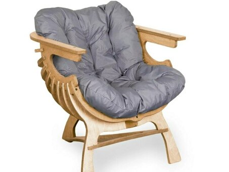 Параметрическое кресло "Ракушка" из фанеры