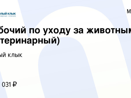 Работа с животными в Москве: опыт работы не требуется