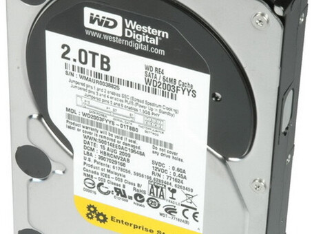 WD2003FYPS Жесткий диск WD 2 ТБ SATA 3G, 7,2 тыс. об/мин, 64 МБ