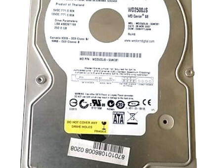 Жесткий диск WD2500JS Western Digital, 250 ГБ, SATA, 3,5 дюйма, 7200 об/мин