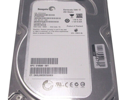508028-001 Жесткий диск HP 250 ГБ, 7,2 КБ, 3,5 дюйма, 3G SATA NHP