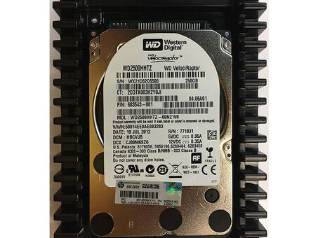 683543-001 Жесткий диск HP 250 ГБ 10K SATA 3,5 дюйма NHP Frame Raptor
