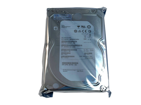684595-001 Жесткий диск HP 2 ТБ, 6 ГБ, 7,2 тыс. SATA, 3,5 дюйма, NHP MDL