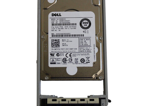 Жесткий диск Dell MTV7G, 300 ГБ, 10 тыс., 2,5 дюйма, SAS 6G