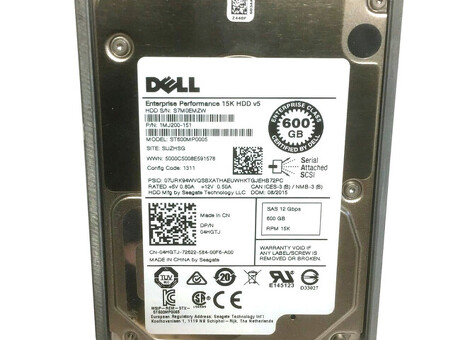 4HGTJ Жесткий диск Dell 600 ГБ 12 ГБ 15 КБ 2,5 дюйма SAS