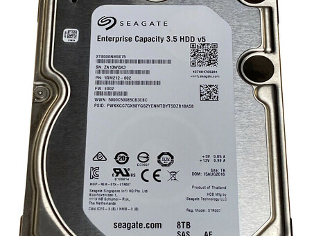 ST8000NM0075 Жесткий диск Seagate Exos 7E8 8 ТБ, 7200 об/мин, SAS 12G
