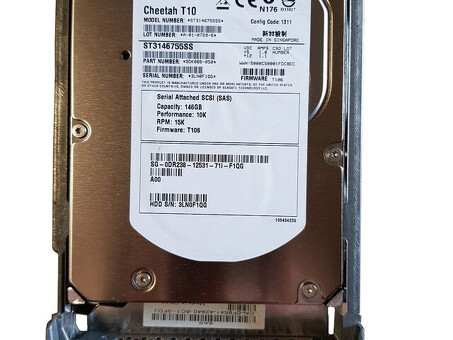 Жесткий диск Dell DR238, 146 ГБ, 3,5 дюйма, SAS 10K