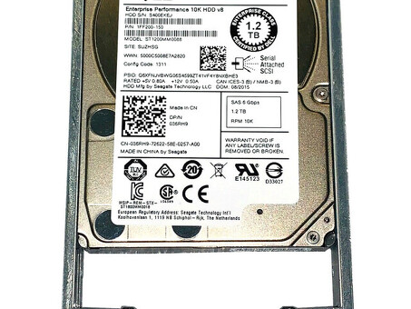 36RH9 Жесткий диск Dell 1,2 ТБ, 10 000, 2,5 дюйма, SAS
