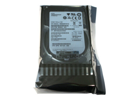 507609-001 Жесткий диск HP 500 ГБ, 6G SAS, 7,2 тыс. об/мин, 2,5 дюйма, MDL