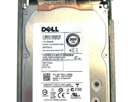 Жесткий диск Dell R5F1P, 300 ГБ, 15 КБ, 3,5 дюйма, 6G SAS