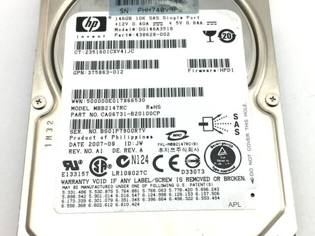 MBB2147RC Жесткий диск Fujitsu 147 ГБ SAS 2,5 дюйма, 10 тыс. об/мин