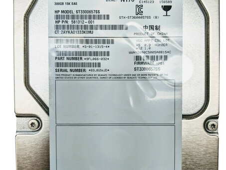 516824-B21 Жесткий диск HP 300 ГБ 6G SAS 15K LFF NHP