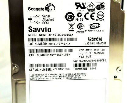 ST973401SS Жесткий диск Seagate 73 ГБ, 2,5 дюйма, SAS, 10 тыс. об/мин