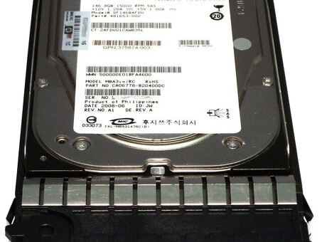 376595-001 Жесткий диск HP, 146 ГБ, 15 тыс. об/мин, SAS, 3,5 дюйма