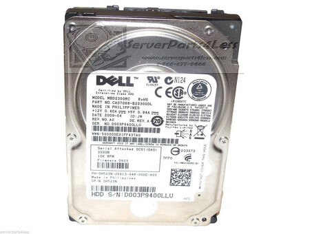 Жесткий диск Dell H523N, 300 ГБ, 10 КБ, 2,5 дюйма, SAS