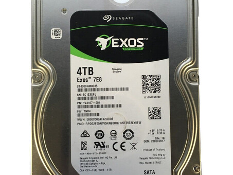 ST4000NM0035 Жесткий диск Seagate Exos 7E8 4 ТБ 7,2 тыс. SATA 6G