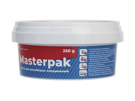 Паста уплотнительная для воды, пара банка 250гр Masterpak