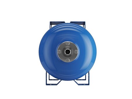 Гидроаккумулятор для водоснабжения WESTER WAO объём 24л, DN 25, PN 16, Горизонтальный, резьбовое-НР, G-1'', с опорами, голубой, Турция