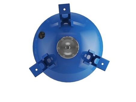 Гидроаккумулятор для водоснабжения WESTER WAV объём 200л, DN 32, PN 25, вертикальный, резьбовое-НР, G-1 1/4'', с опорами, голубой, Турция