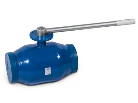 Кран стальной шаровой цельносварной TEMPER КШ.П.П-П, DN 100 PN 25, 330мм, полнопроходной, приварной с ручкой