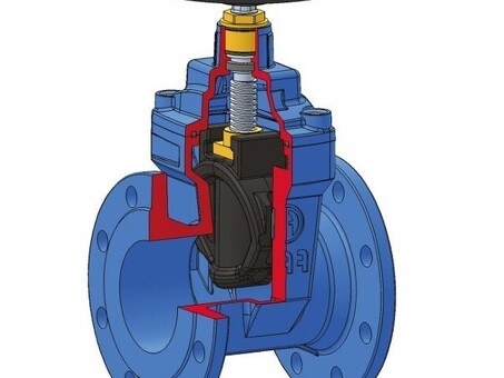 Задвижки чугунные FAF 6000080, DN 80, PN 16, с обрезиненным клином EPDM до 80гр