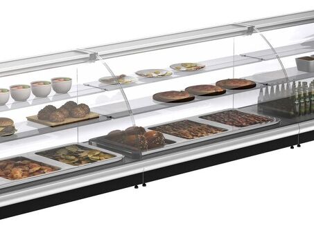 Холодильная витрина CARBOMA АРГО XL ВХС‑1.2 (A57 VM 1.2‑1) коричневый/золото