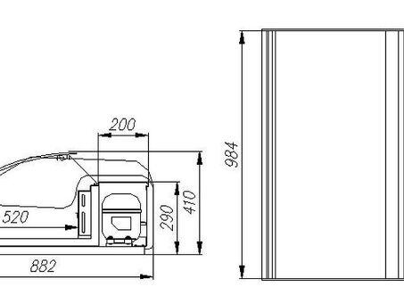 Холодильная витрина CARBOMA ВХС‑1.0 АРГО XL ТЕХНО ARGUS (A89 SM 1.0‑1)