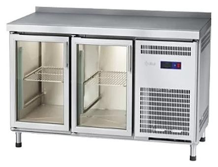 Стол холодильный Abat СХС-70-01-СО с бортом (дверь-стекло, дверь-стекло)