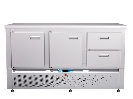 Стол холодильный Abat СХС-70Н-02 стол.202 без борт.(дверь-дверь-ящик1/2)