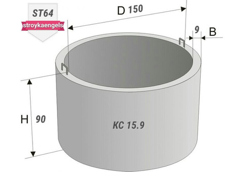 Кольцо бетонное КС 15 для канализации