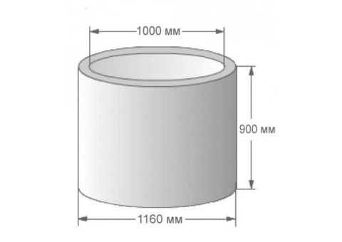 Колодезное кольцо КС10.9, бетонное