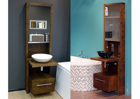 Мебель для ванной комнаты из термодревесины Карагача, Ясеня, Дуба