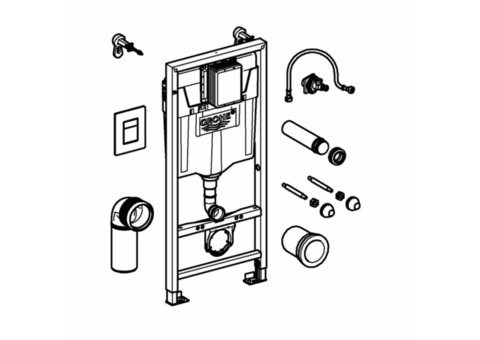 Характеристики инсталляция для унитаза GROHE Rapid SL [38772001]