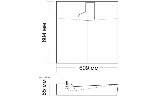 Характеристики раковина подвесная ANDREA Onyx 60х7х60 см [539896]