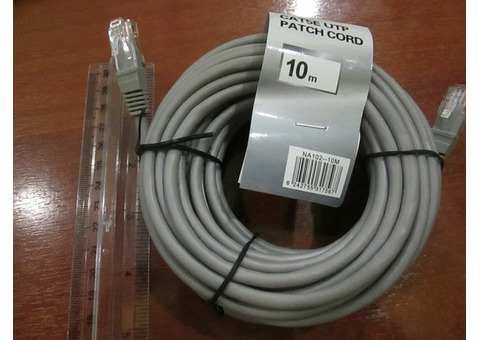 Характеристики патч-корд литой (molded), cat.5E, 10м, 1 шт, серый