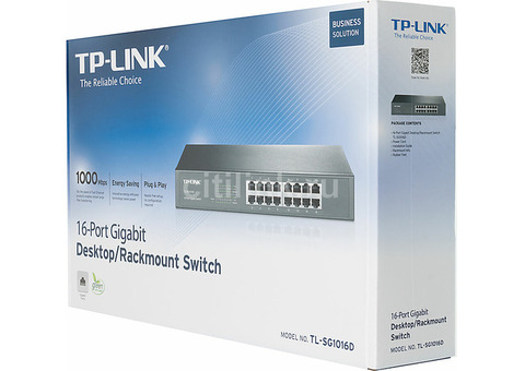 Характеристики коммутатор TP-Link TL-SG1016D 16G неуправляемый