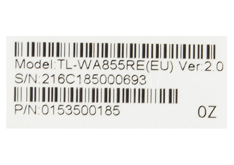 Характеристики повторитель беспроводного сигнала TP-LINK TL-WA855RE, белый