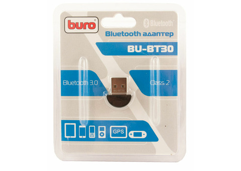 Характеристики адаптер USB Buro BU-BT30 Bluetooth 3.0+EDR class 2 10м черный