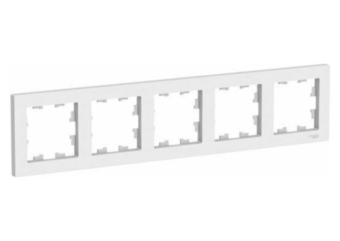 Характеристики рамка Schneider Electric AtlasDesign ATN000105 наклад. 5x белый