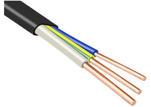 Характеристики кабель силовой ЭЛПРОКАБЕЛЬ ВВГП-нг(А) LS, 3х2.5мм2, 50м, ГОСТ, медь, черный