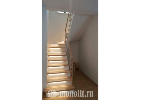 Лестницы монолитные для дома любой формы