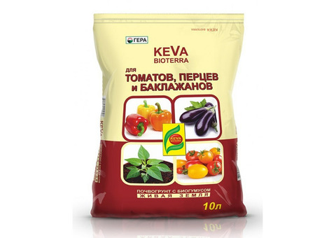 Почвогрунт Keva Bioterra для томатов и перцев (10 л)
