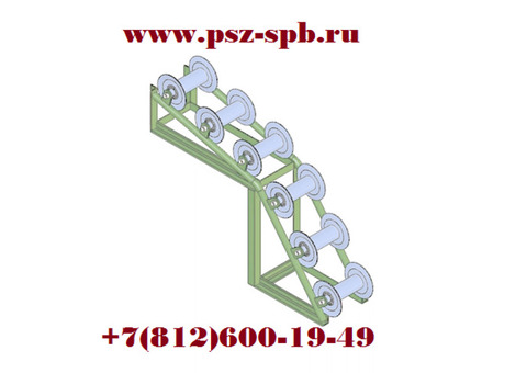 Угловой кабельный ролик РПК 6-150УАл